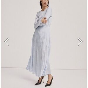 Ninety Percent Ranaculus Skirt Crinkle Pleated NWT Sky Bue